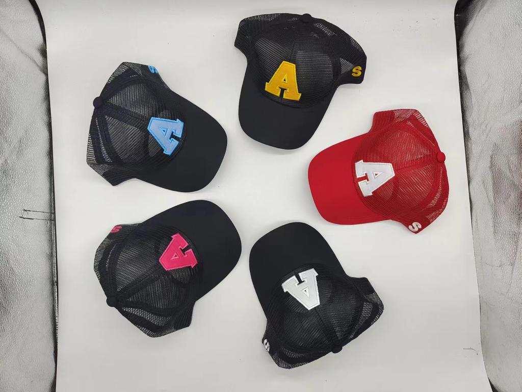 Cute Children's Baseball Caps Summer Hip Hop Accessories Funny Mesh Hat with Letter Embroidery Snapback Sun Cap for Boys & Girls
