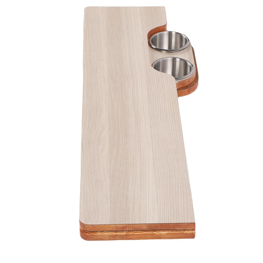 Wohnmobil Tischplatte Ersatz mit 2 Getränkehaltern Halb faltbar 31,49x15,74 Zoll Holz Boot Tischplatte Panel für Anhänger Yacht Deck Esstisch Arbeitsplatz