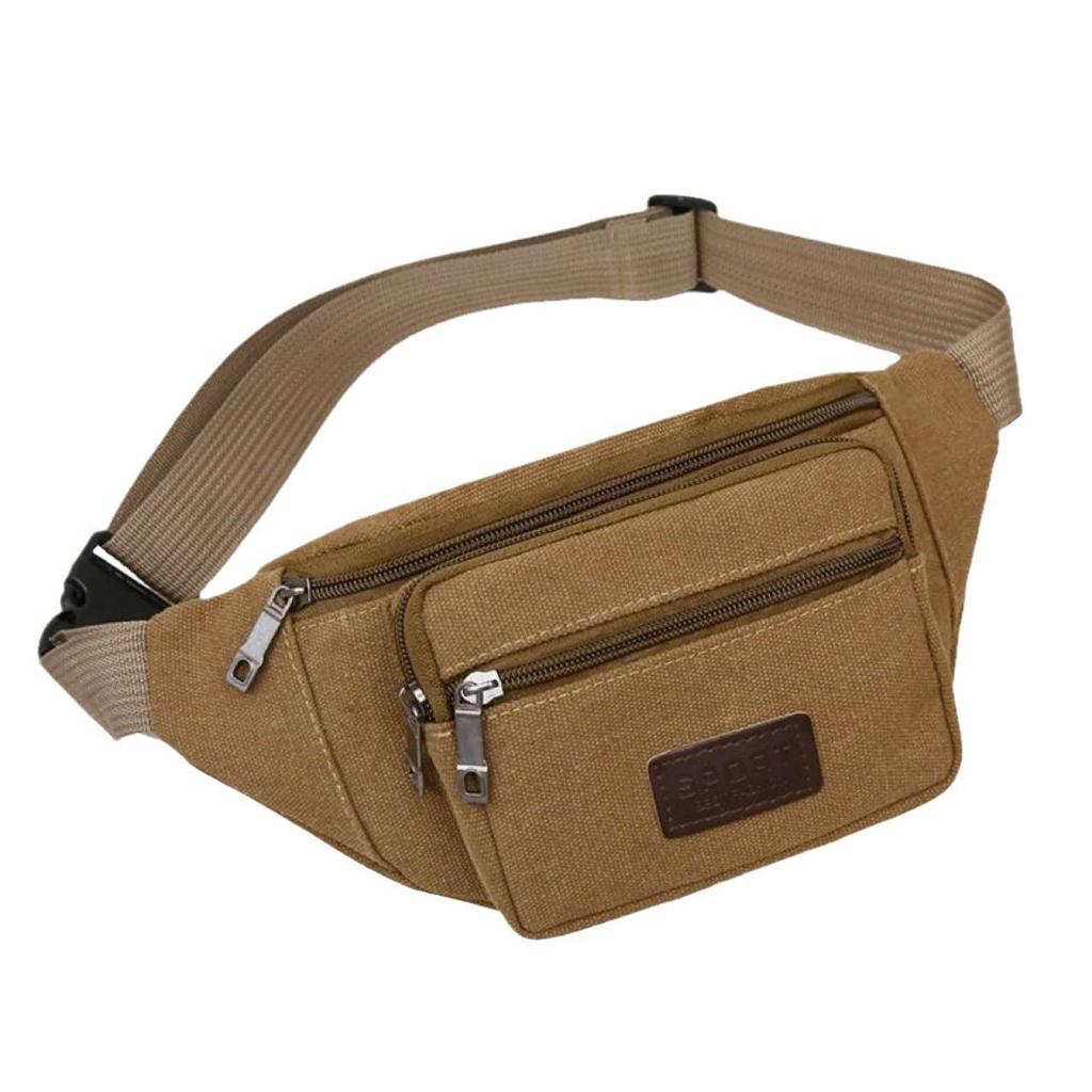 Korean Canvas Thickened Waist Bag & Mobile Phone Wallet