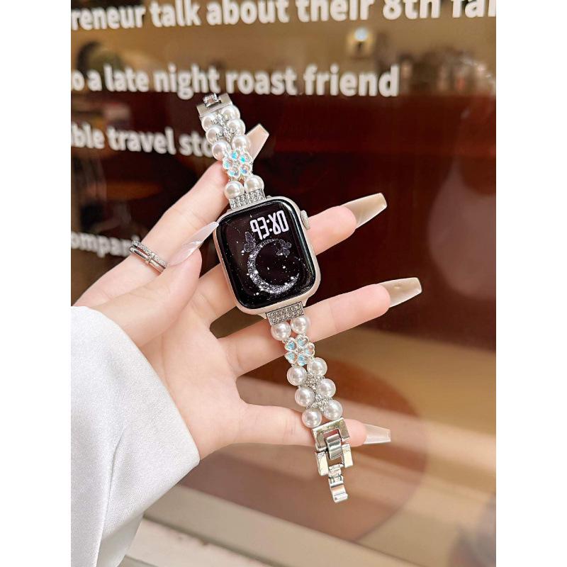 Butterfly Clover Heart Pearl Watch Strap for Huawei, Xiaomi, Apple Watch, iWatch