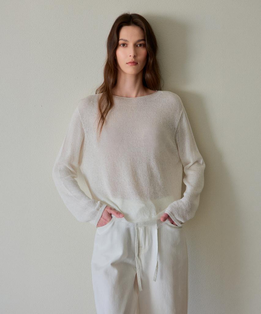 THEELO Lace Boatneck Knit (Ivory)