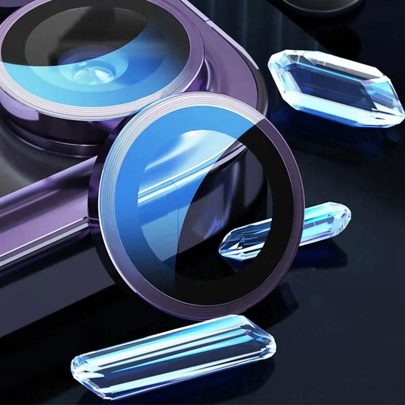 Protetor de câmera de moda anel de lente de metal vidro para iphone 15pro max 13 14 11 12 pro lente vidro capa à prova de choque