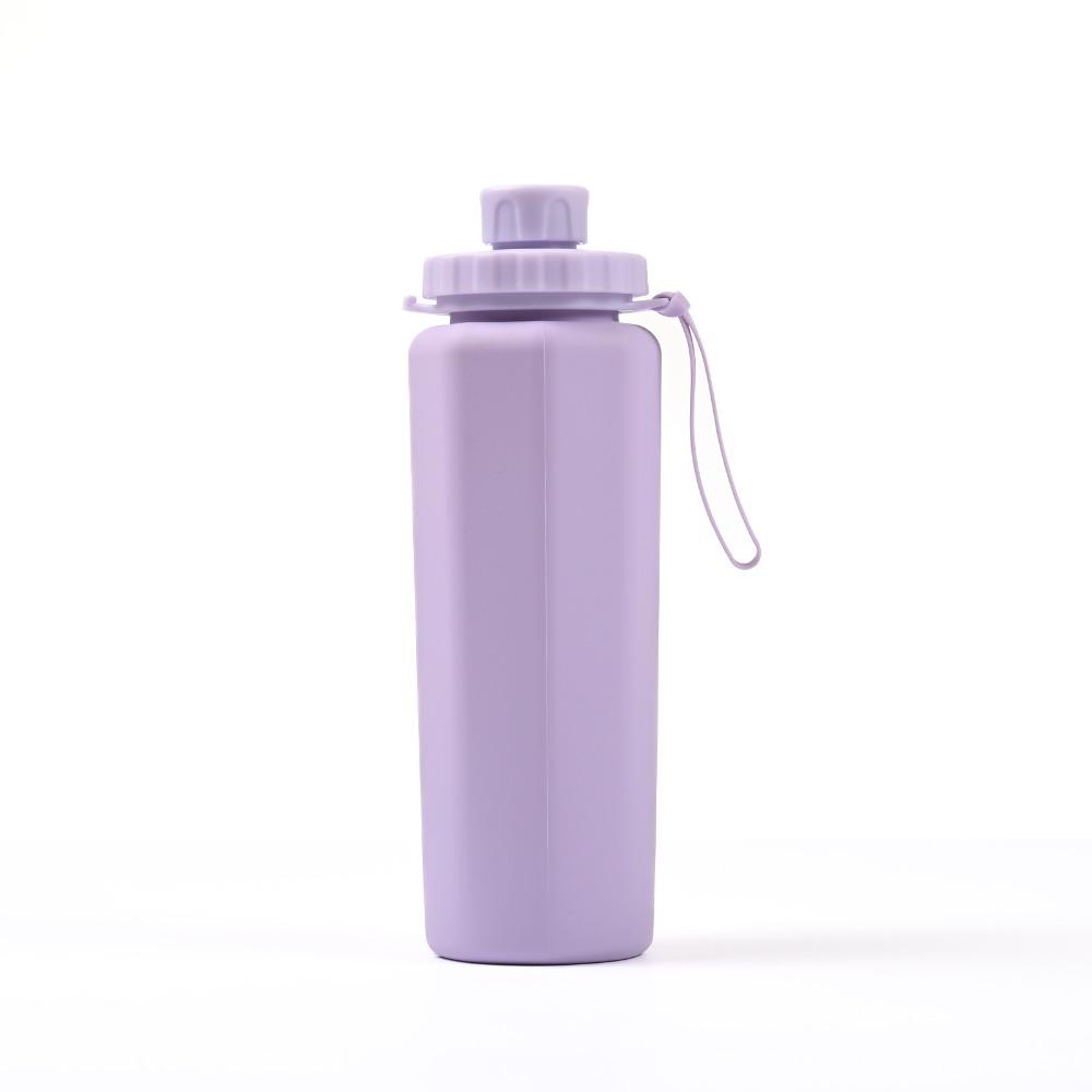 Leakproof Design Collapsible Water Bottle Large Capacity Foldable Water Cup Yoga фиолетовый
