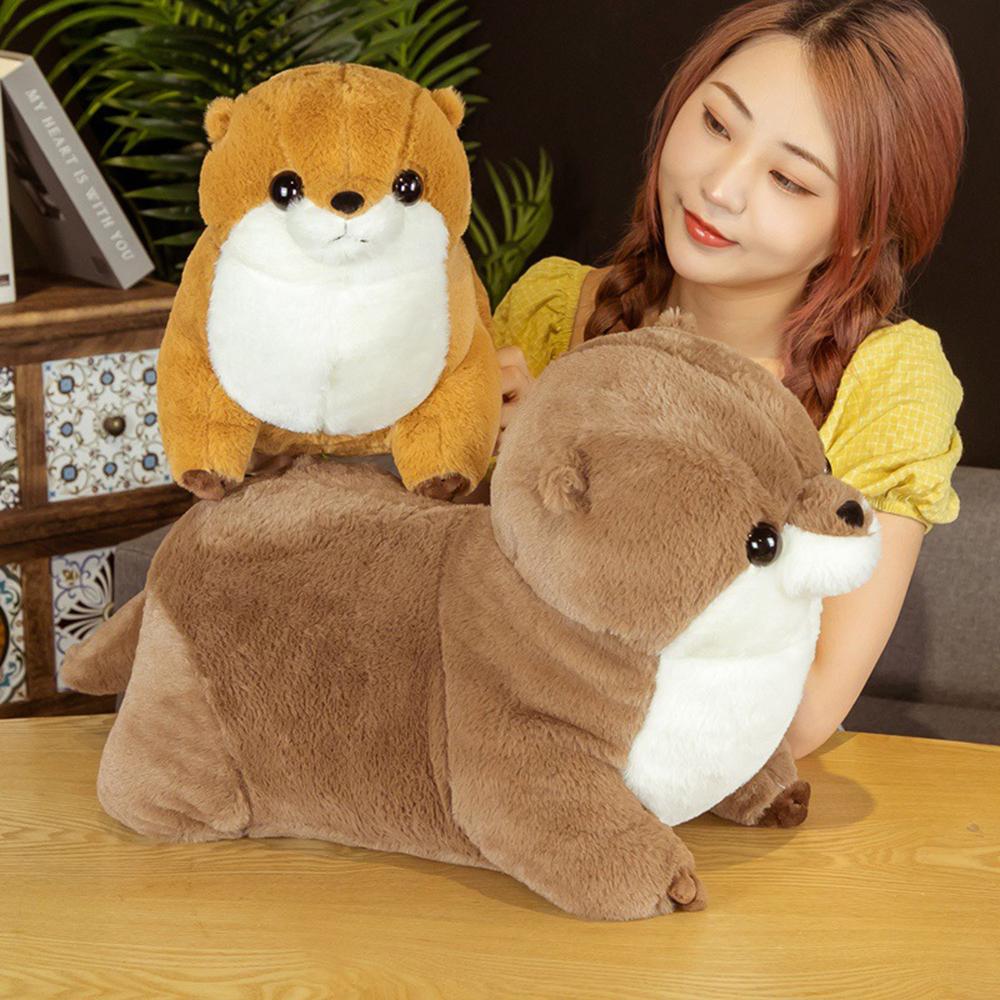 Cute Otters Stuffed Toy For Kids Soft Cuddly Friends Baby Sleeping Pillow Doll