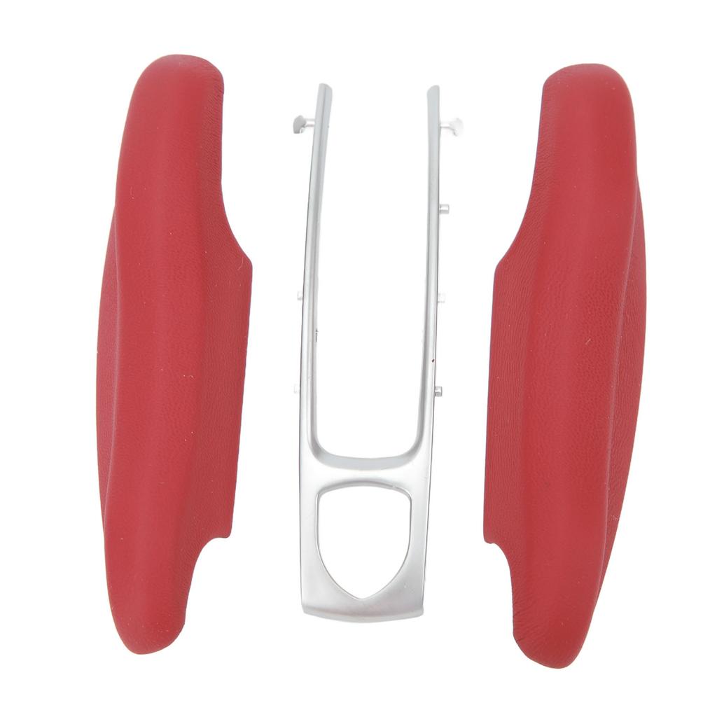 Car Smart Key Cover Case Leather Keyless Entry Remote Key Fob Protector Shell for Panamera Cayenne 911 Taycan Red