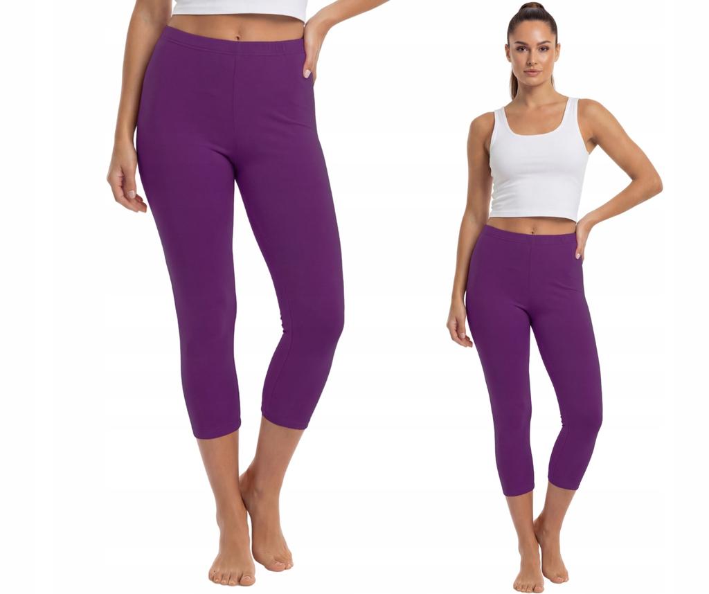Cotton Leggings 3/4 Polish Manufacturer Color PURPLE Size XXL