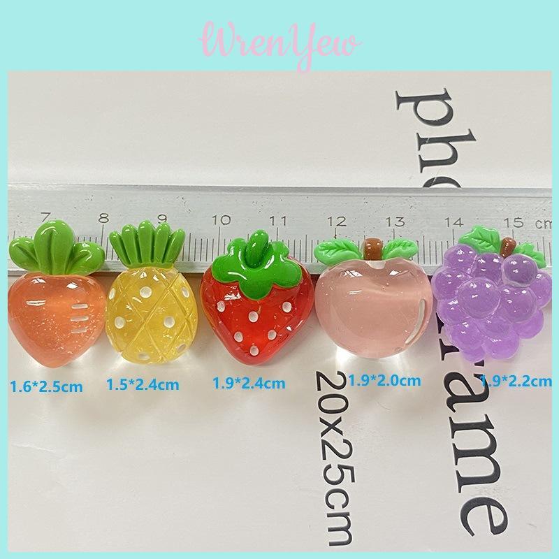 Colorful Strawberry Diy Accessories For Water Bottles And Phone Cases Wholesale Resin Embellishments