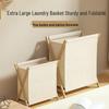 Japanese Cotton Linen Laundry Hamper – Folding Dirty Clothes Storage Basket for Bedroom