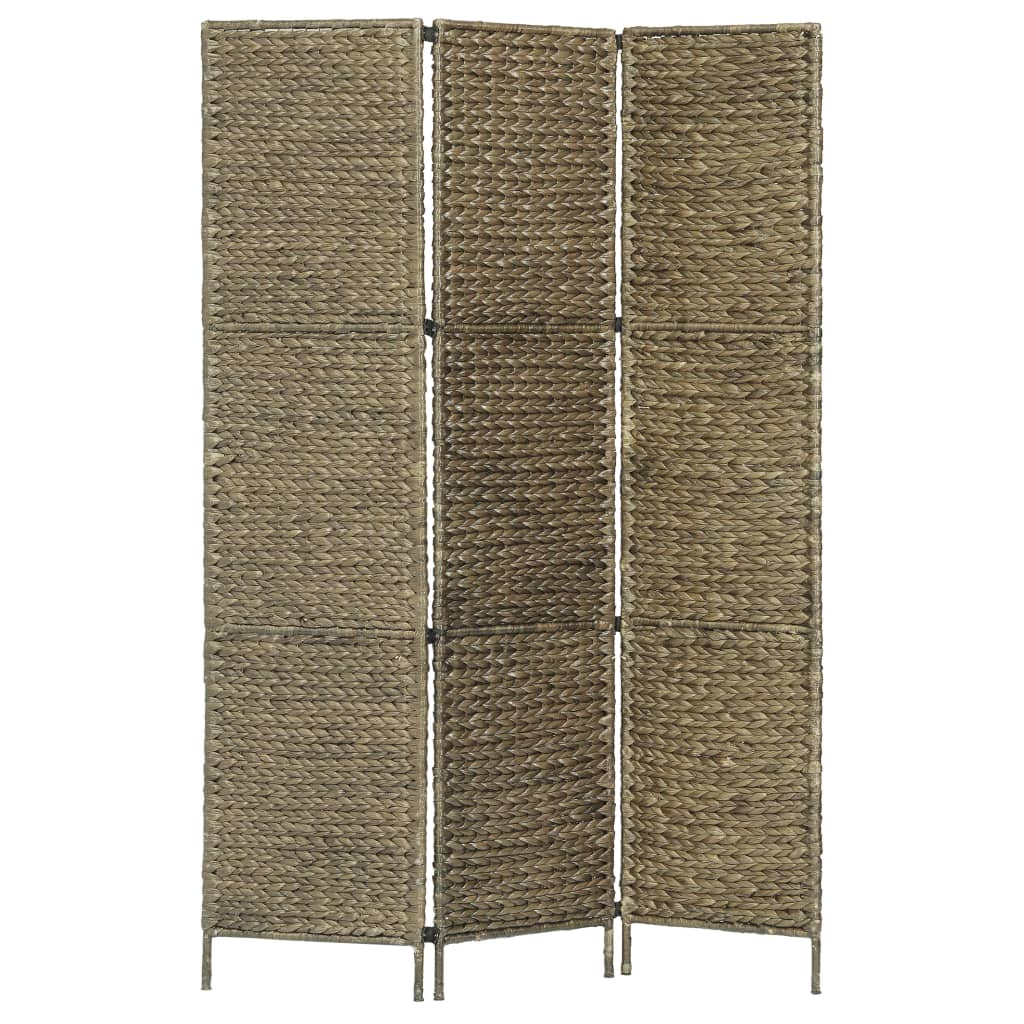 3 Panel Brown Room Divider 116 * 160 cm Wicker (Water Hyacinth)