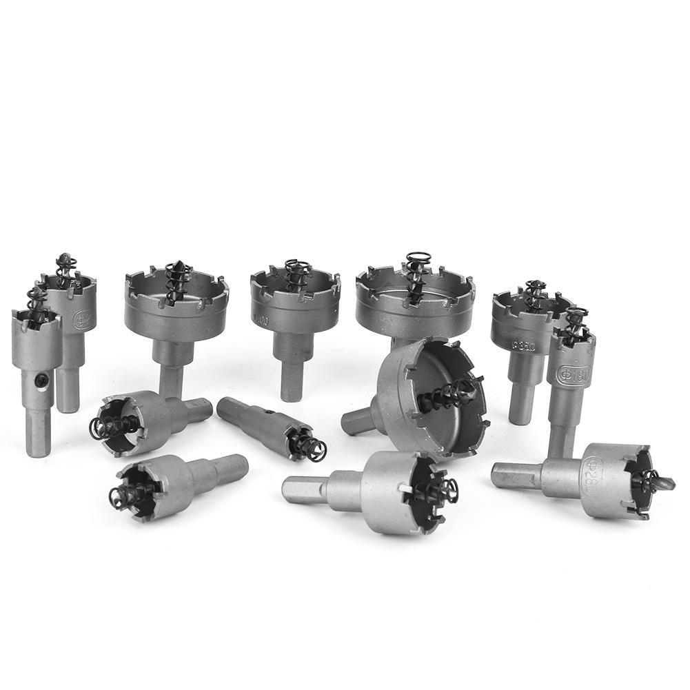 13PCs Drill Bit Hole Saw Set Carbide Tip Gear Cutter Electrical Tools Accessory 16 53mm