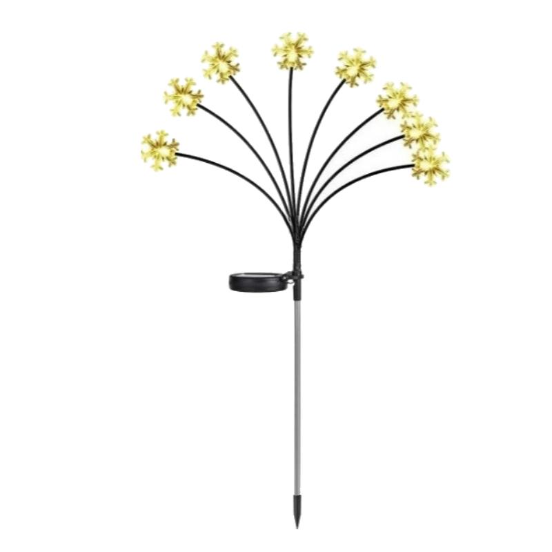 1PC Snowflake Solar Christmas Decorations 2 Modes Swaying Garden Lights Outdoor Pathway Solar Lawn Decor Stake Light Warm Light
