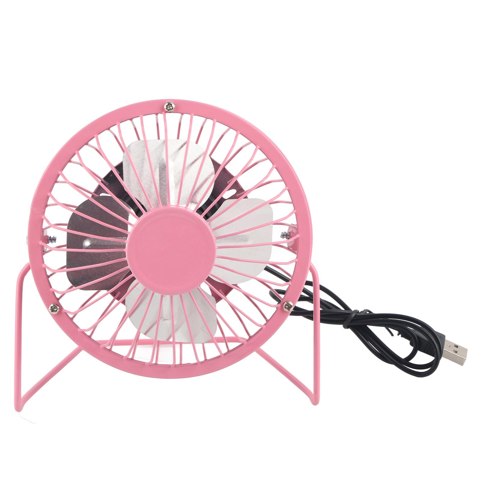 Мини-вентилятор USB портативный бесшумный алюминиевый лопасти домашний офисный стол настольный утюг ремесленные вентиляторы Pink