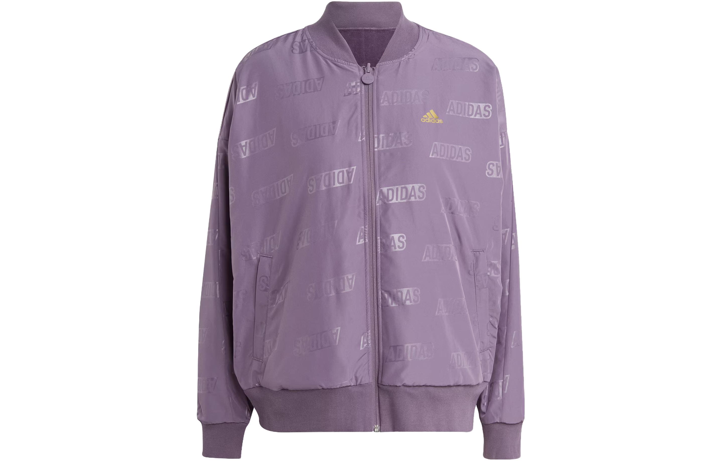 Adidas Embossed Monogram Reversible Jackets & Coats Women s Dark Gray Violet IM2595 S