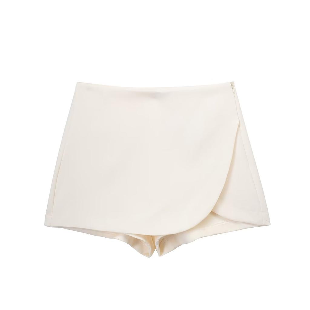Vintage High Waist Side Zipper Female Skirt Women Fashion Pareo Style Shorts Skirts