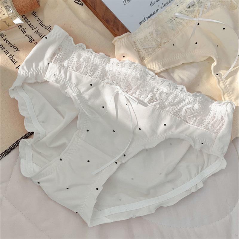 

Облачный Человек Роза: Женские милые кружевные трусики средней посадки с хлопковой ластовицей - издание 2025 года L (50-60 kg) белый