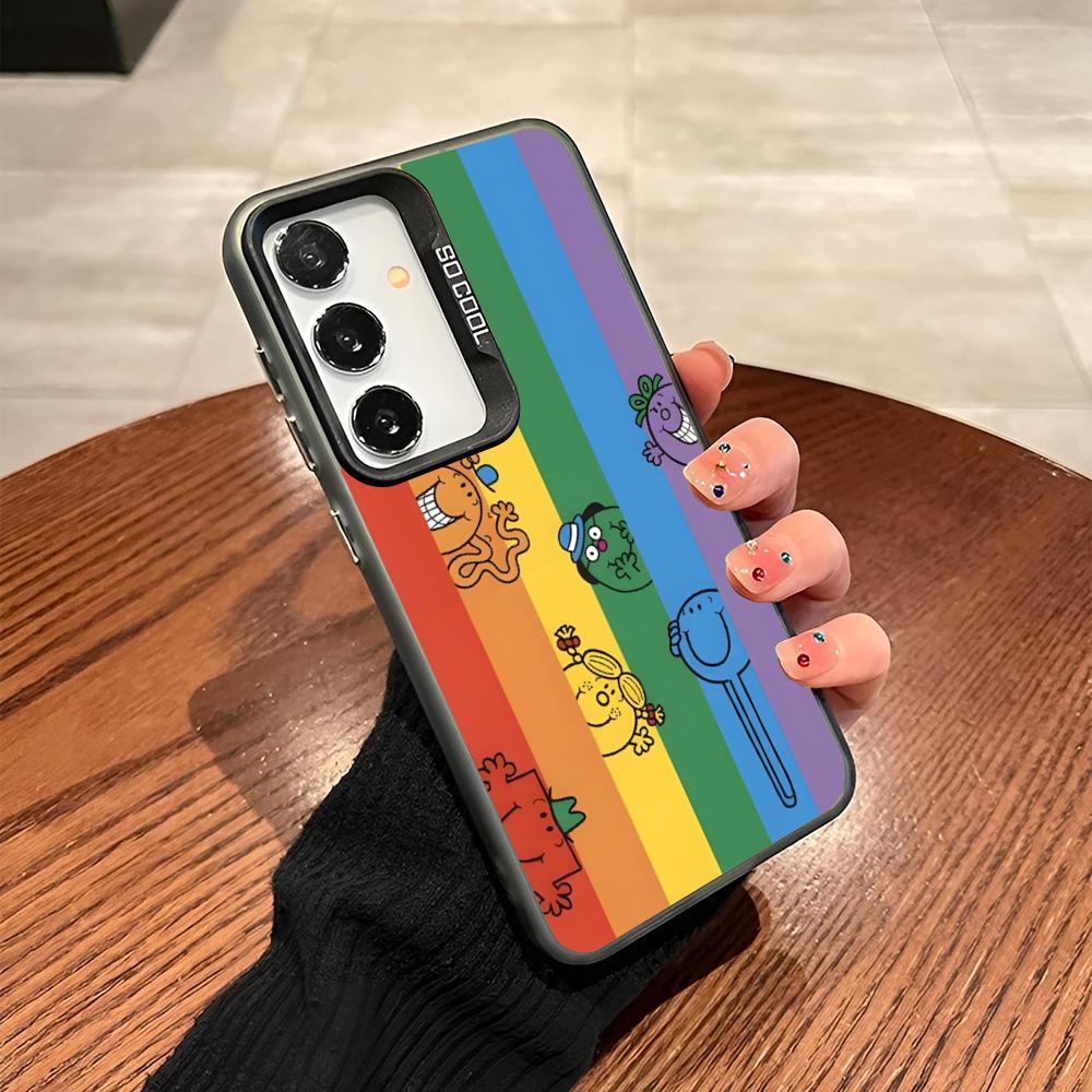Mr Men L-little Miss Phone Case For Samsung Galaxy S25 S24 S23 S22 S21 S20 Note20 Ultra Plus Fe colored silver Cover Galaxy S24plus