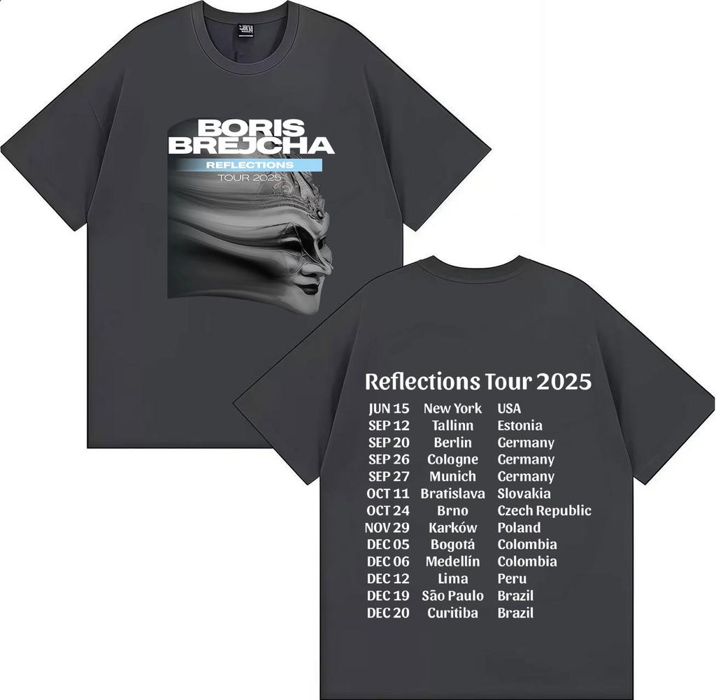 2025 Boris Brejcha Reflection Tour Hot Sale Gothic Double Sided Print T Shirt Men Women Summer T Shirt Fashion Short Sleeve Tops