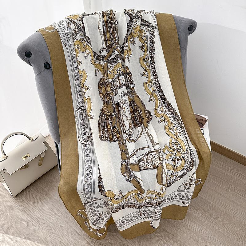 2025 new model recommended spring and summer versatile thin breathable sunscreen outer shawl neck protection travel photo silk scarf women