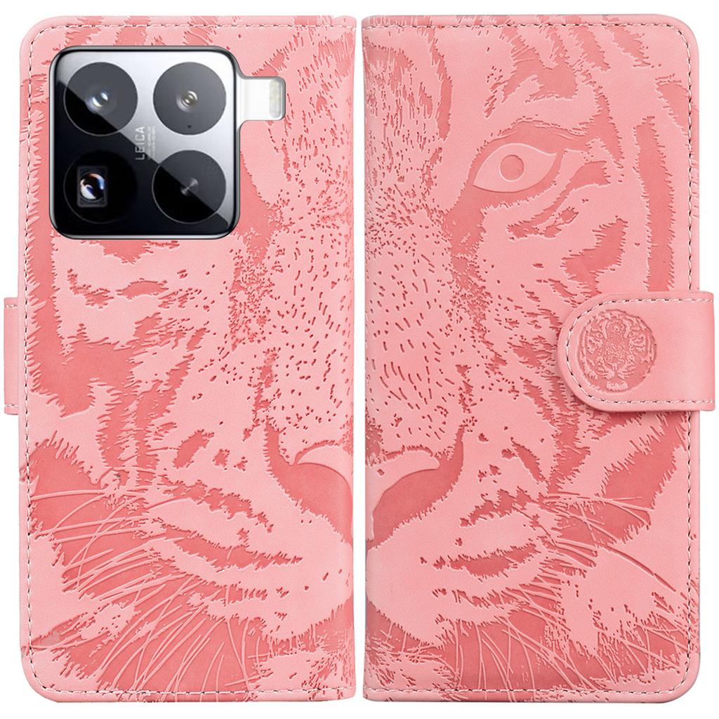 For Xiaomi 15 Pro Case Tiger Imprint Leather Wallet Phone Cover