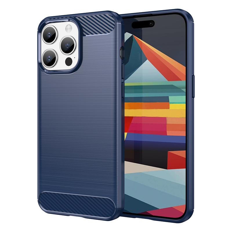 For Cover iPhone 15 Pro Max Case For iPhone 15 Pro Max Anti-knock Soft Silicon Carbon Fiber Back Case For iPhone 15 Pro Max Case