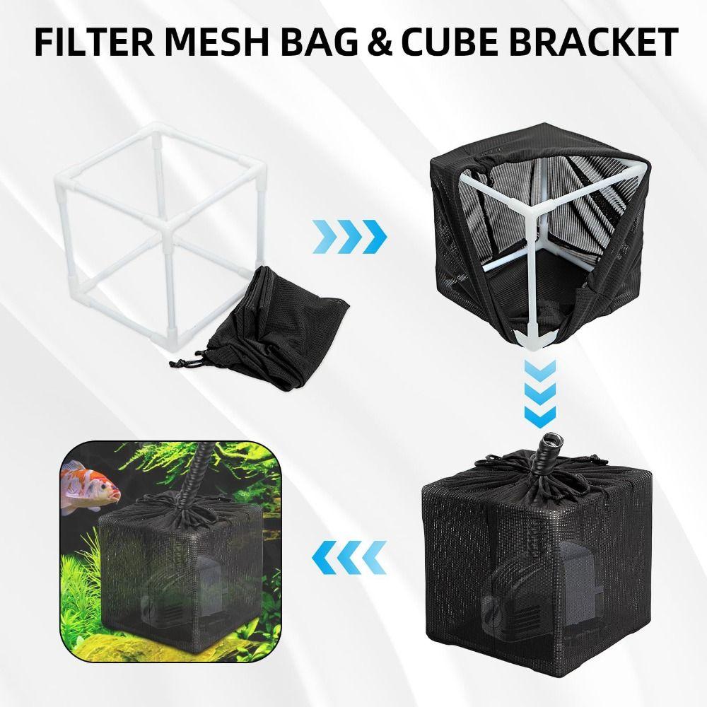 Drawstring Closure Pump Barrier Bag High Flow Pond Filter Bag  Aquarium Filtration