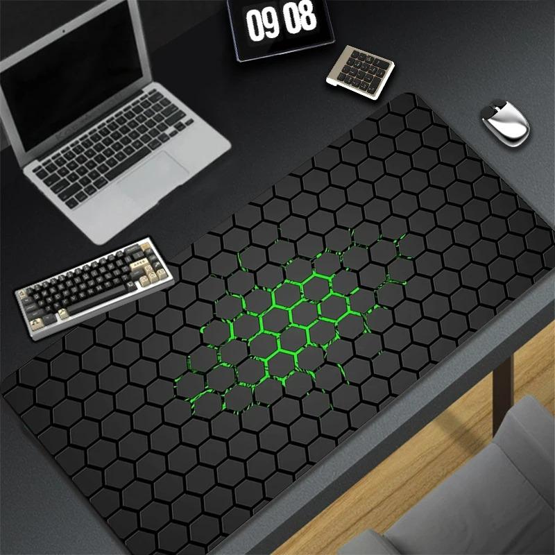 Simple Black White Checkered Mouse Pad Large Rubber Non-slip Keyboard Pad Locking Edge Office Computer Laptop Gaming Accessories