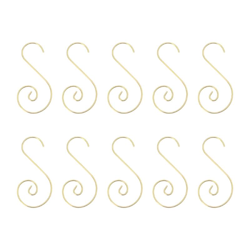 

Heavy Duty Rusts Proof S Hooks For Christmas Tree Ornaments Secure Hanging 50mm Stainless Steel Hangers золотой