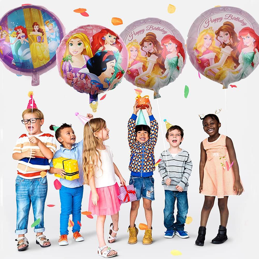 9pcs Princess Themed Balloons 18'' Colorful Balloons Birthday Party Decoration