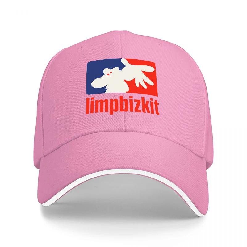 Limp Bizkit Logo Baseball Cap Classic Black Hat with Red White and Blue Design Inspired by Style Music Band Merchandise