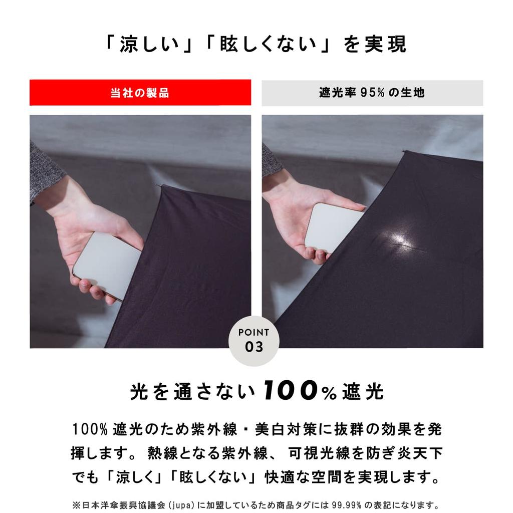 Assa Prevents Temperature UV Protection Light Heat Blocking Heat Down For Sunny and Rainy Days Women's Parasol, Foldable, Large, 55cm, Increase, 100%,