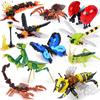 Non-Toxic Creative Moc Insect Building Blocks Bee Dragonfly Ant Mantis Butterfly Children'S Assembled Toys Animal Ornaments Gifts