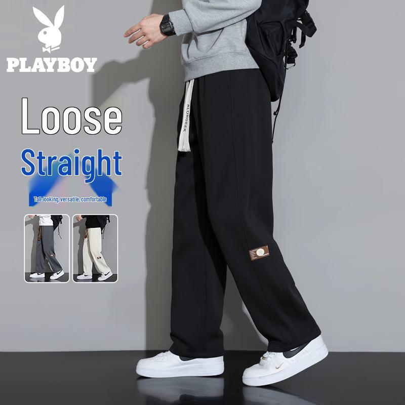 PLAYBOY Men s Straight Loose Fit Casual Sweatpants 2XL