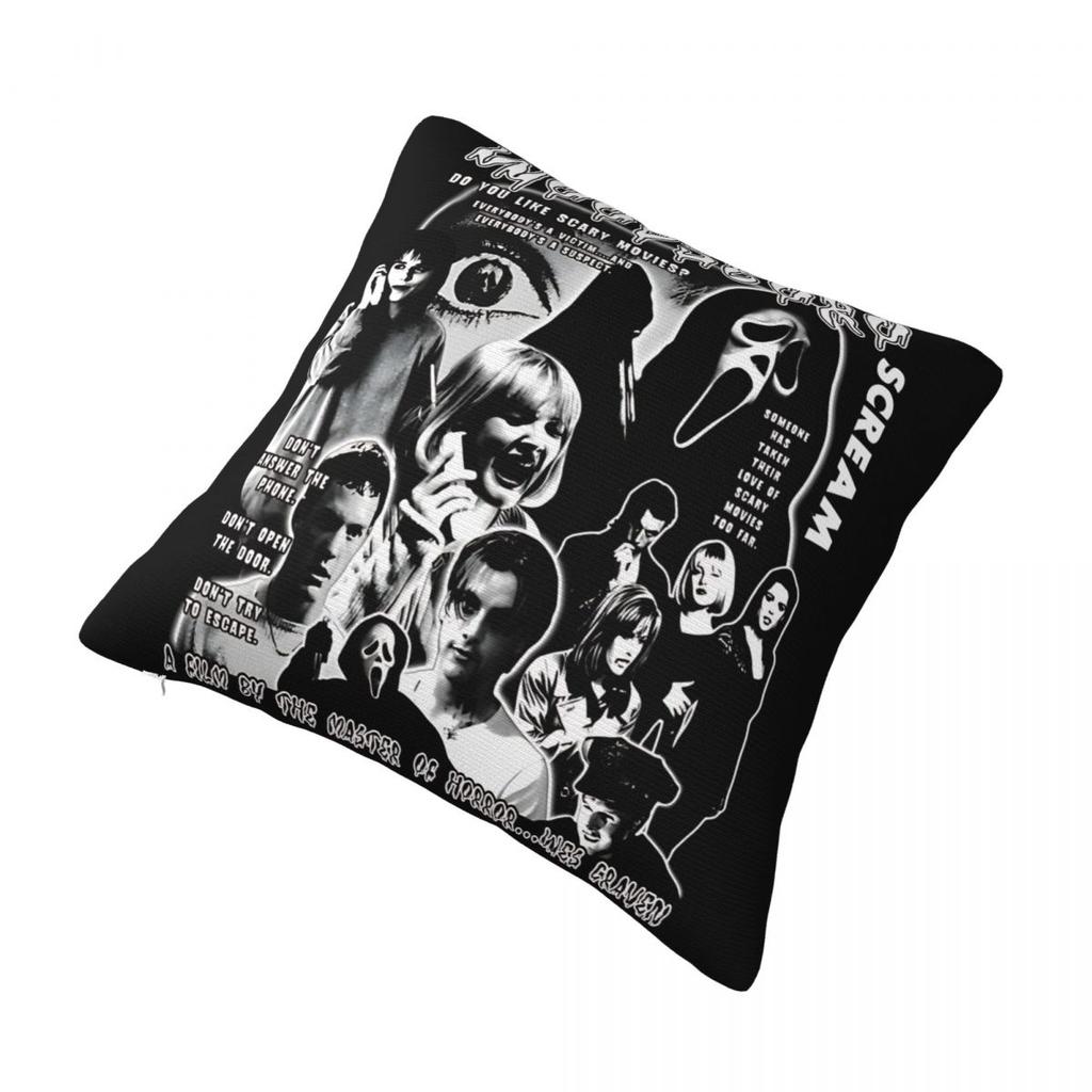 Home Decor Screams Ghostfaces Horror Movie Pillowcase Accessories Pillow Covers Square Multiple Sizes