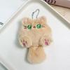 Cartoon Cat Plush Keychain Plush Stuffed Bear Pendant with Tail  Hanging Accessory