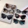 Oversized Cat Eye Sunglasses Women Stylish Butterfly Shaped Gradient Shades Ins Trendy Luxury Brand Design Sun Glasses