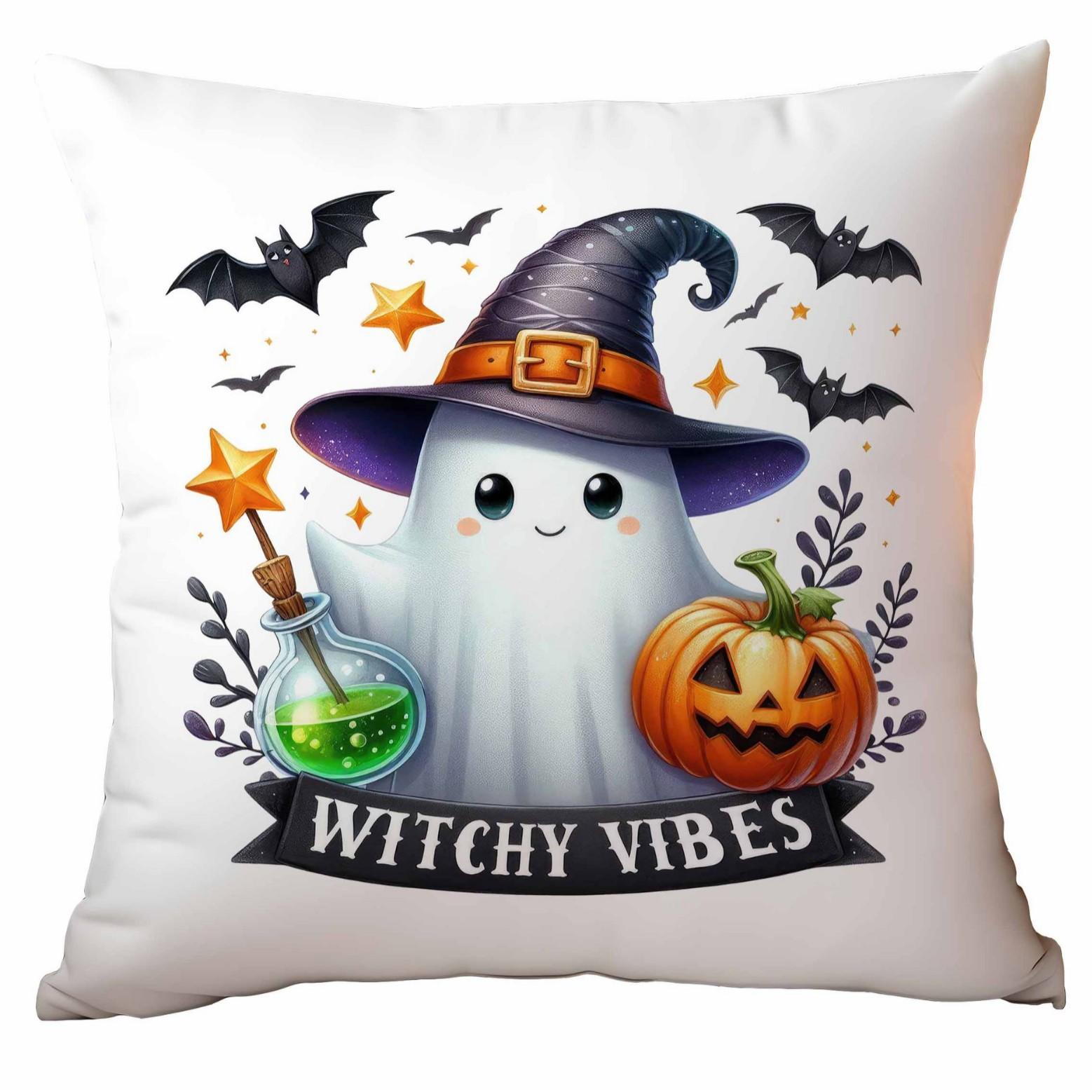 

Новая Популярная Хэллоуинская Наволочка Милая Серия Привидений Льняной Материал Хэллоуин Украшение для Дивана 45 * 45Cm