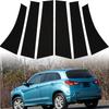 6Pcs Adesivos de postes de pilar de carro preto brilhante para Peugeot 4008 2013 2014 2015 2016 2017 Auto Porta Janela Postes externos Peças de acabamento