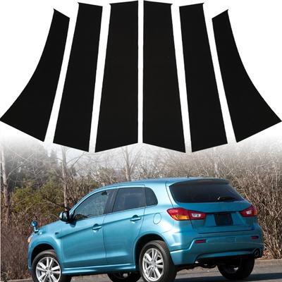 6Pcs Glossy Black Car Pillar Posts Stickers For Peugeot 4008 2013 2014 2015 2016 2017 Auto Door Window Exterior Posts Trim Parts