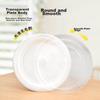 Temeiju Disposable Plastic Plates, Hard Serving Dishes for Home Use, Thickened Plates for Banquets, Transparent Round Plates for Picnics