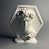 Male Plaster Statue Still Life Sculpture Handicraft Bookcase Ornament Art White Plaster Sketch Humanoid Statue Room Decoration