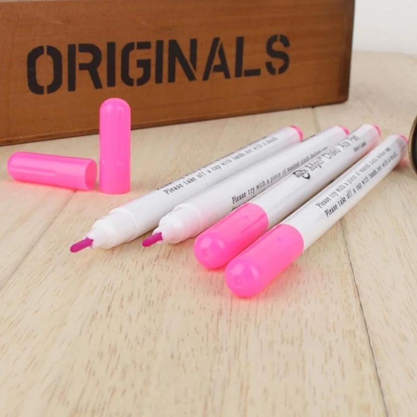 4 Pcs Thin Head Line Drawing Water-soluble Erasing Pen Cross Stitch Water-based DIY Automatic Disappearing Pen