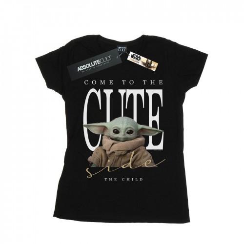 

Star Wars Womens/Ladies The Mandalorian The Cute Side Cotton T-Shirt XXL білий
