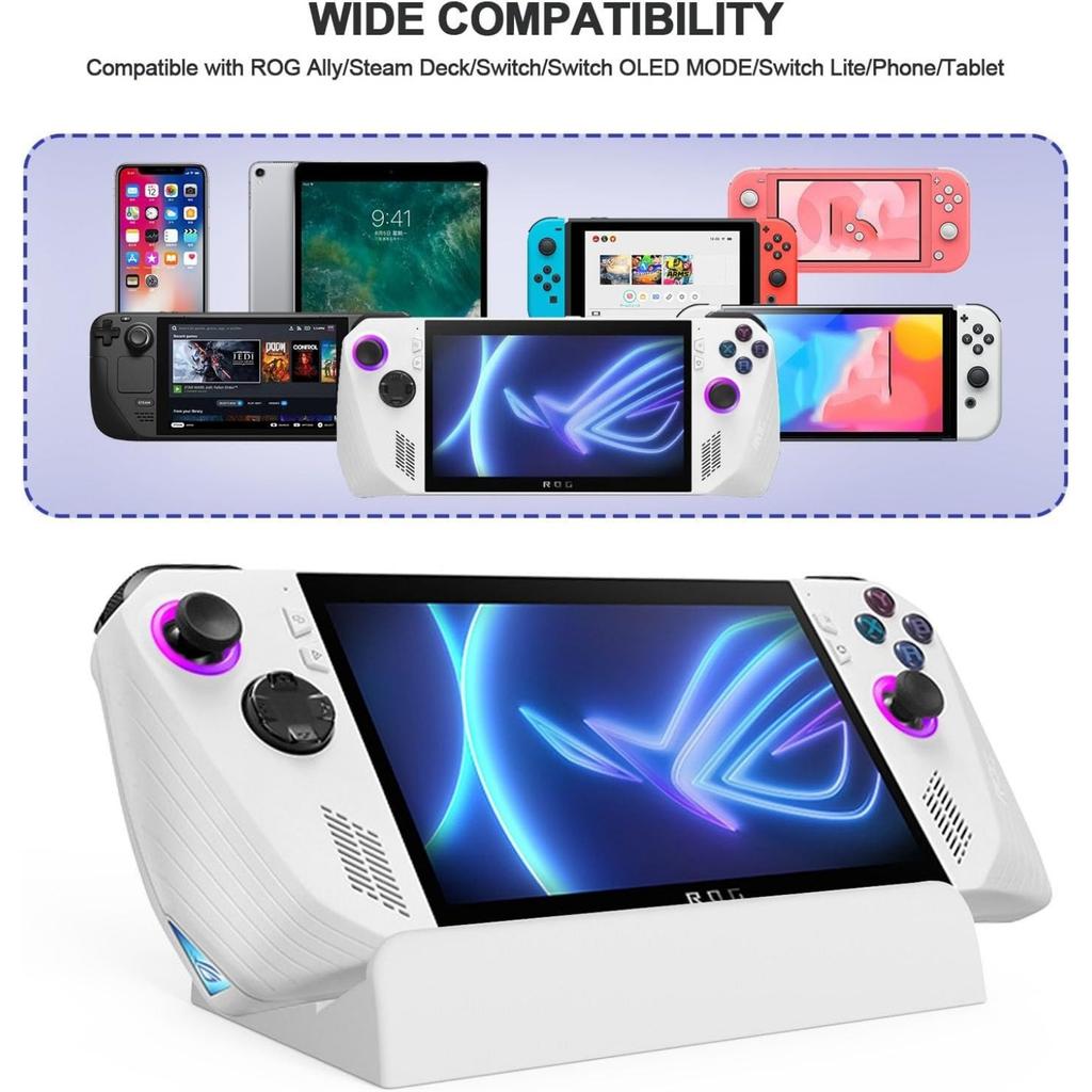 Bază de suport ASUS ROG Ally pentru Steam Deck Suport portabil pentru jocuri Bază de suport pliabilă, reglabilă, anti-alunecare, compatibilă cu Steam Deck/Switch/Telefon