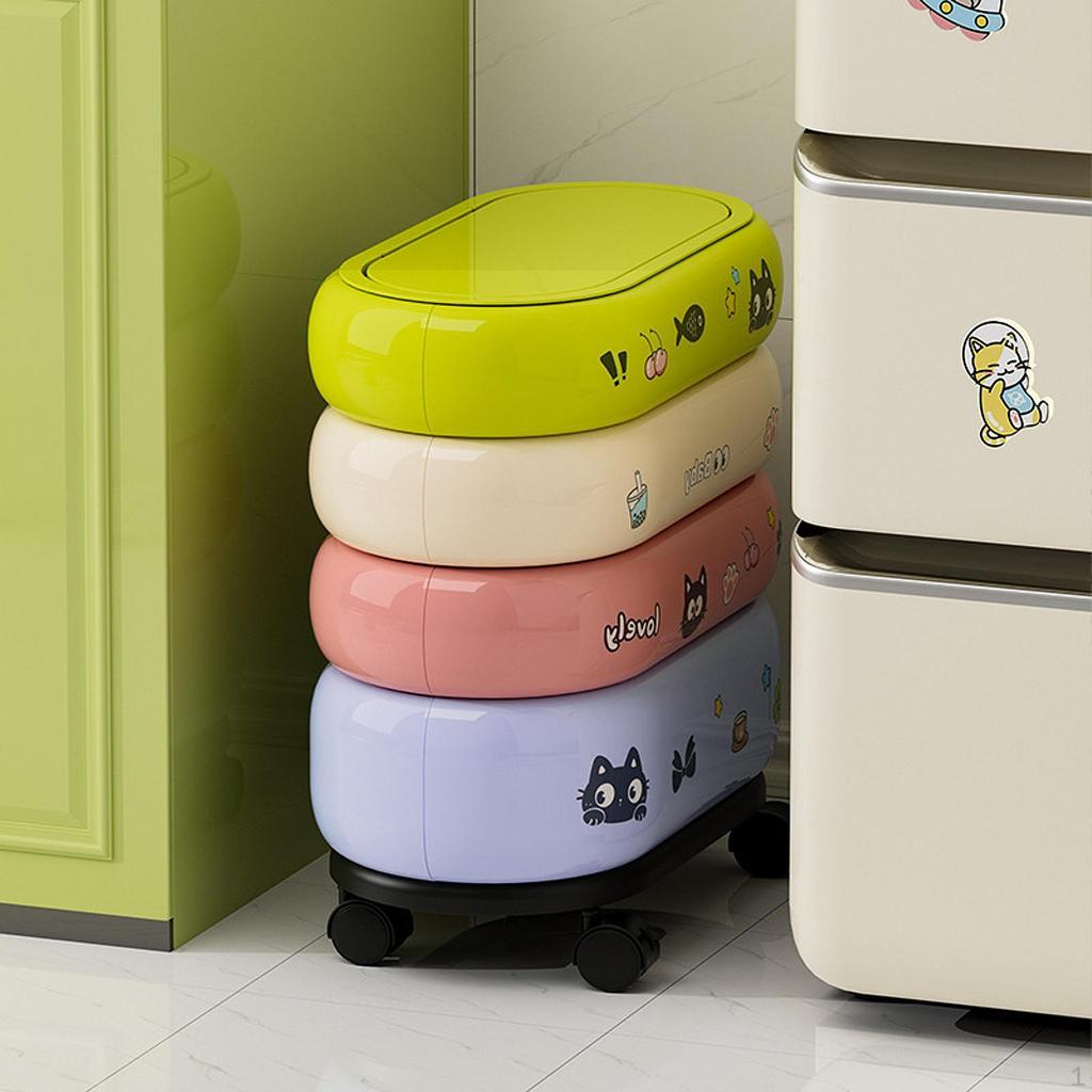 Cute Trash Can Garbage Large Capacity Washable Waste Bin Wastebasket for Living Room