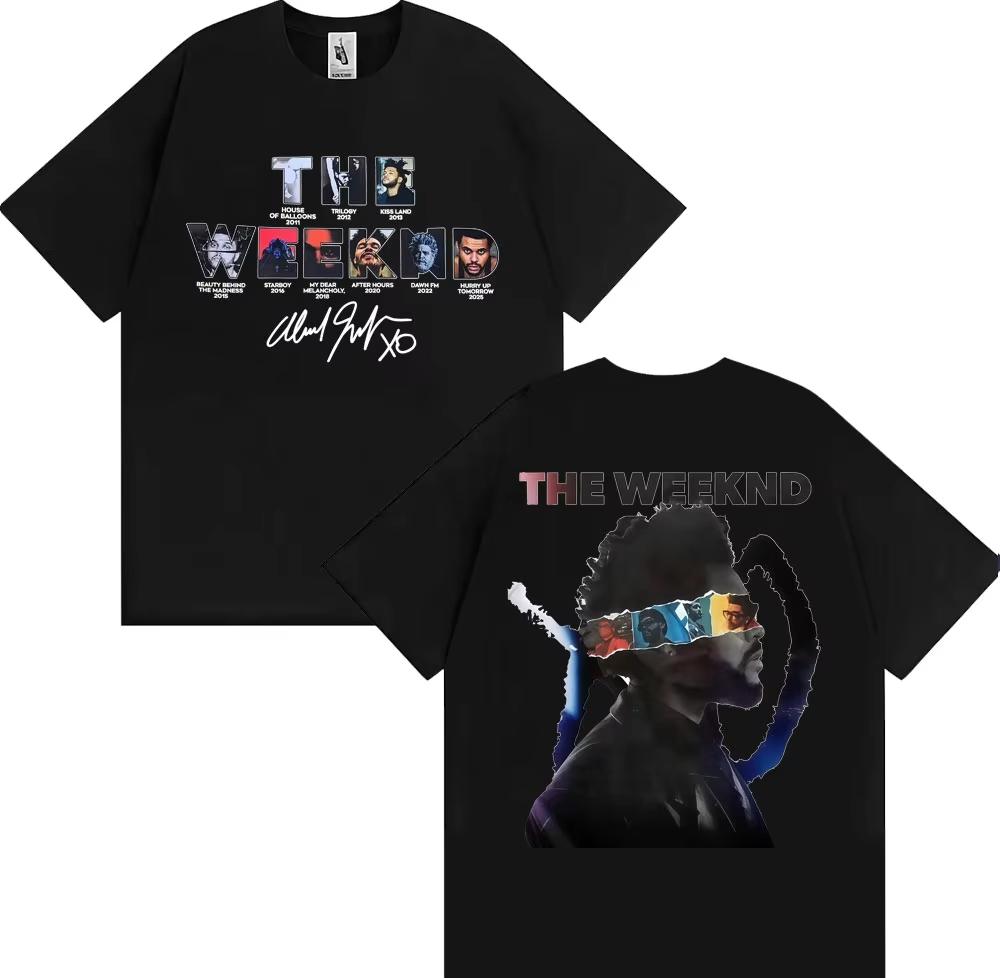 

2026 The Weeknd After Hours Til Dawn Европейский Тур 2026 Футболки Мужская Одежда Мода Хип-Хоп Стиль Футболка Хлопковая Футболка L