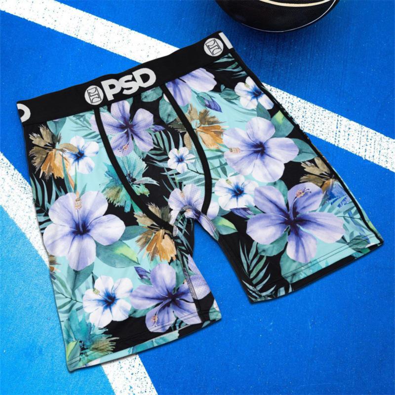 PSD Boxer Briefs Estampados Cómodos de Secado Rápido para Hombre de Línea Larga de Tiro Medio