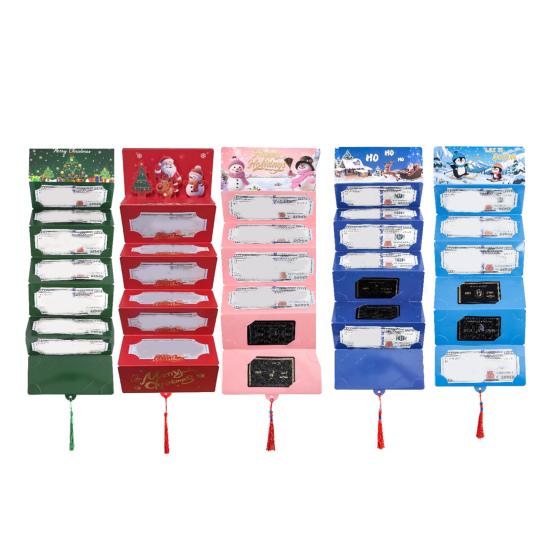 5 Pcs Christmas Money Envelope for Cash 10 Slots Surprise Money