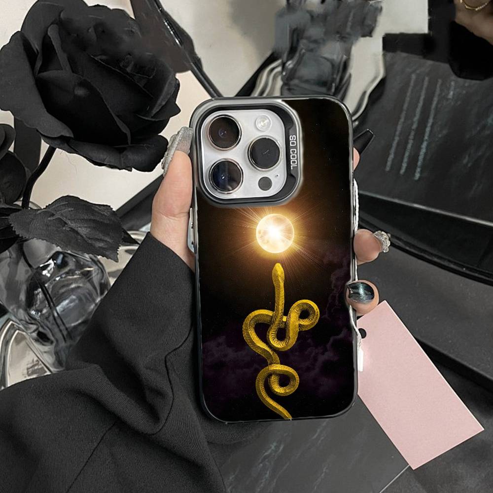 Snake Classic Phone Case For IPhone 16 17 15 14 12 13 Pro Max Black Color Shockproof Cover