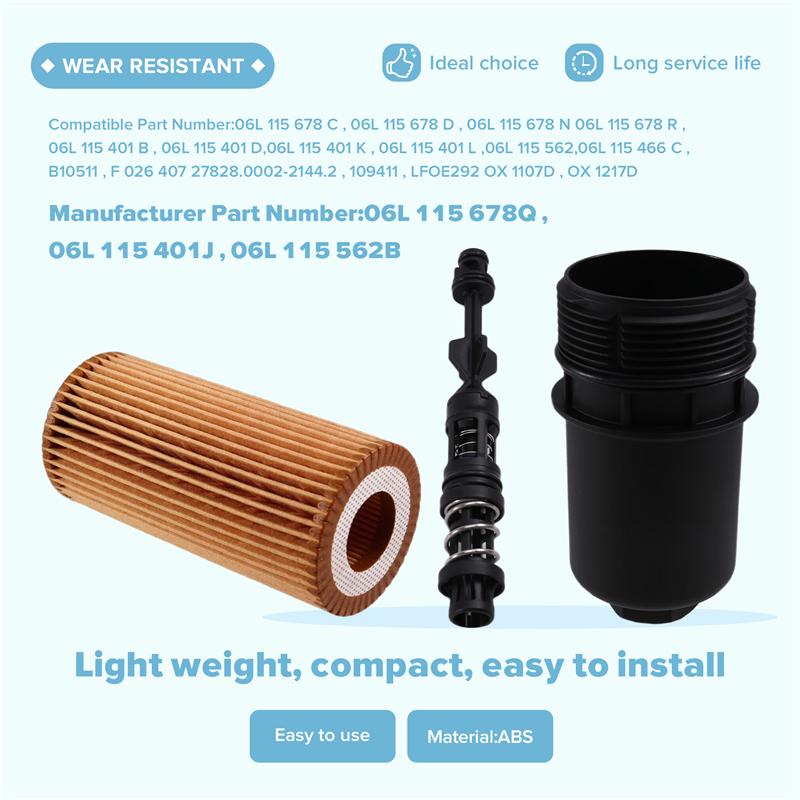 AUTO Oil Filter Housing Kit For VW Jetta Passat Golf Tiguan Q5 A4 A6 06L115678Q 06L115401J 06L115562B