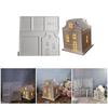 Handmade House Shape Charm Keychain Molds Stylish Sturdy Silicone Set Accessory for Craft Enthusiasts Daily Use